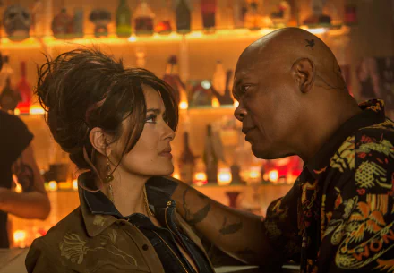 Samuel L. Jackson Salma Hayek movie The Hitman's Bodyguard HD Desktop Wallpaper | Background Image