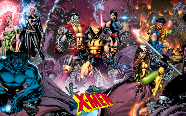 Comics X-Men Wolverine Colossus Gambit Psylocke Rogue Jubilee Beast Cyclops Storm Jean Grey Marvel Girl Fondo de pantalla HD | Fondo de Escritorio