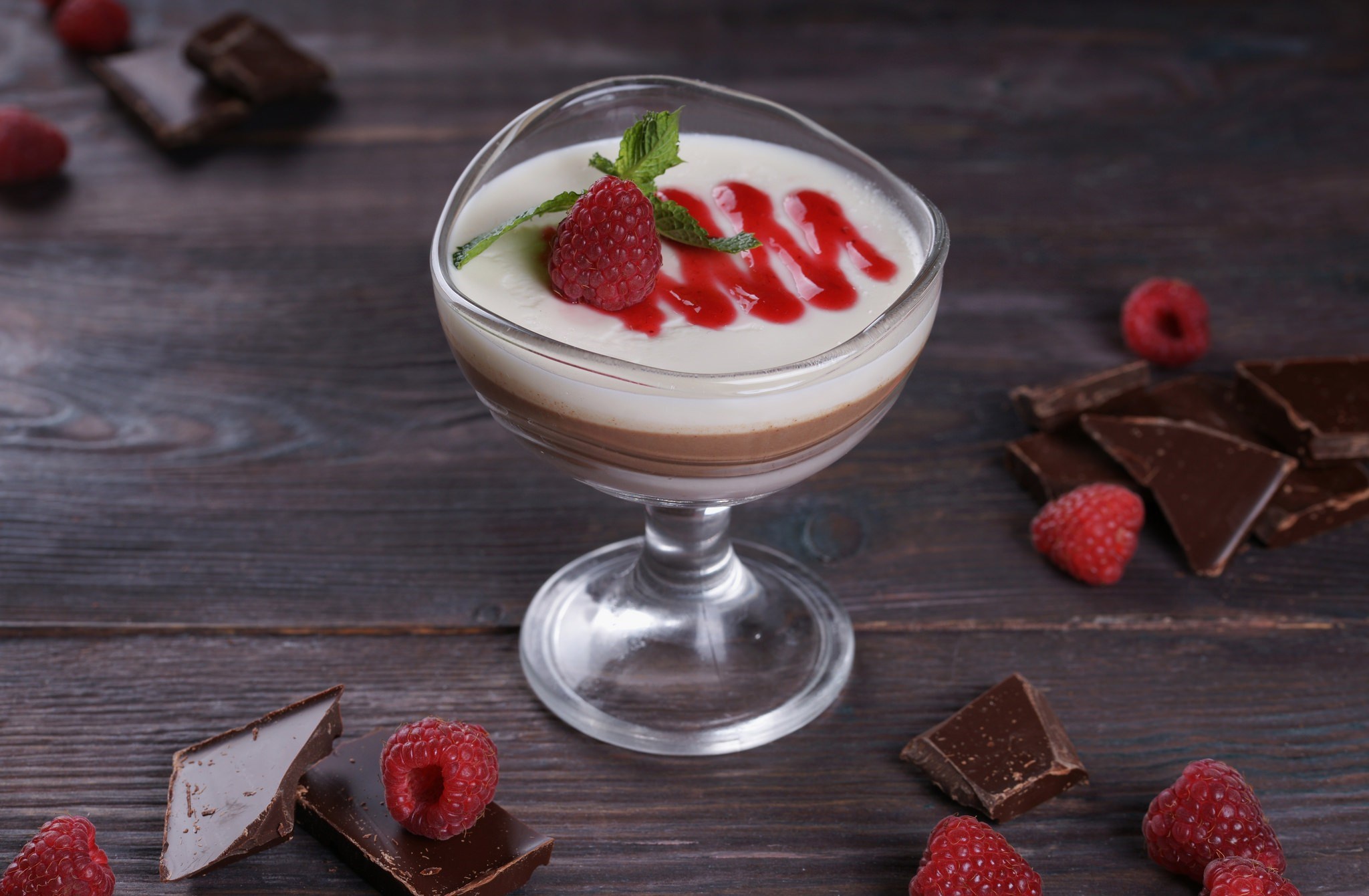 Download Raspberry Still Life Chocolate Food Dessert HD Wallpaper
