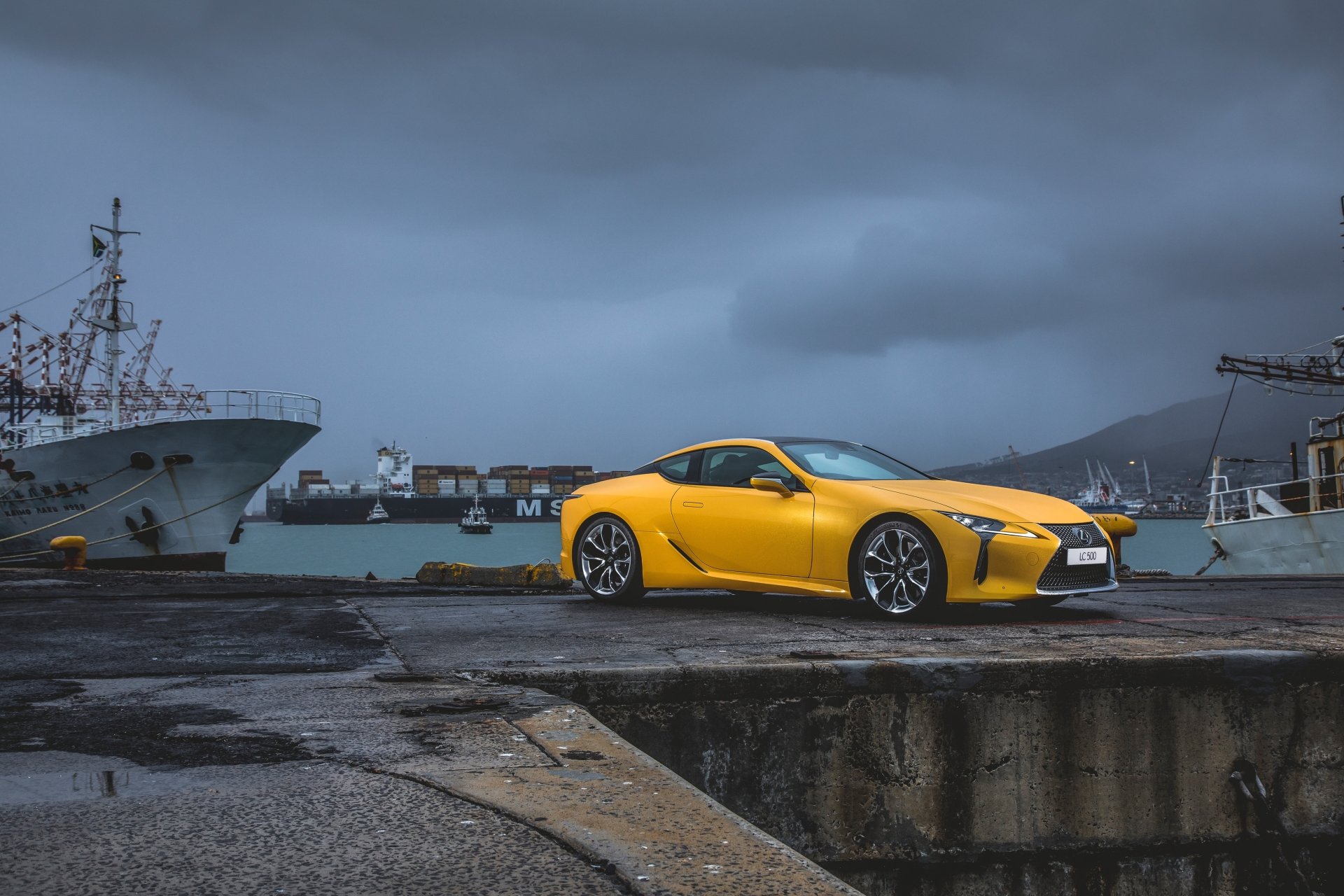 Download Grand Tourer Yellow Car Car Lexus Vehicle Lexus LC 500 4k Ultra HD Wallpaper