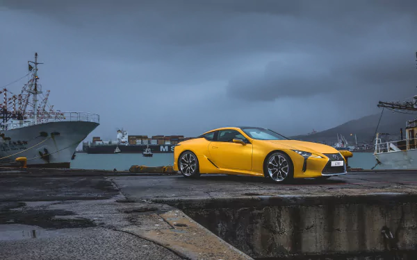 grand tourer yellow car car Lexus vehicle Lexus LC 500 HD Desktop Wallpaper | Background Image