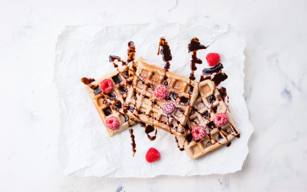 raspberry food waffle HD Desktop Wallpaper | Background Image
