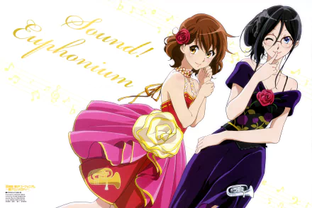 Asuka Tanaka Kumiko Oumae Anime Sound! Euphonium HD Desktop Wallpaper | Background Image