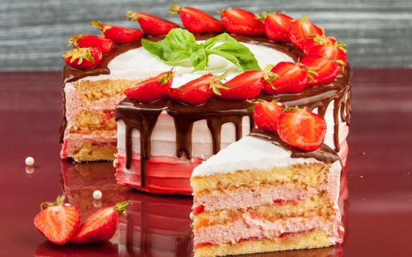 Food Cake Dessert Pastry Strawberry HD Wallpaper | Background Image