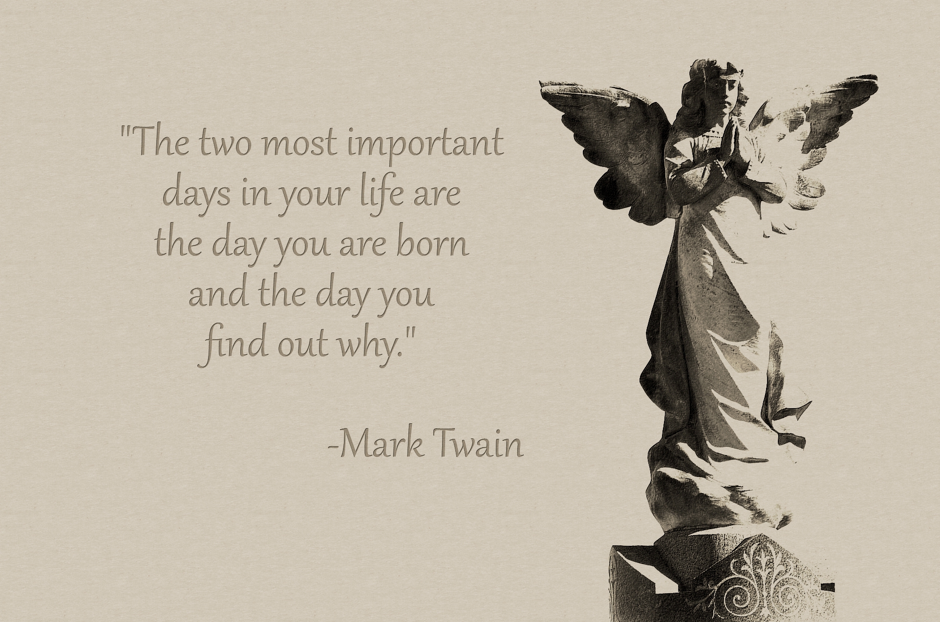 The two most important days in your life - Mark Twain by lonewolf6738