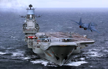 warship jet fighter aircraft carrier military Russian aircraft carrier Admiral Kuznetsov HD Desktop Wallpaper | Background Image