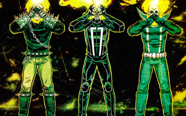 Johnny Blaze Robbie Reyes All-New Ghost Rider Comic Ghost Rider HD Desktop Wallpaper | Background Image