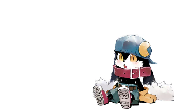 HD desktop wallpaper featuring Klonoa, a character from a video game, sitting against a white background.