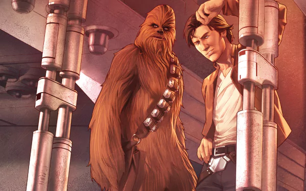  Star Wars Han Solo (2016 Marvel) 04, Variant Cover, Han Solo and Chewbacca