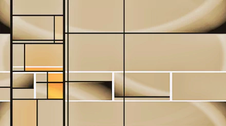 HD PC desktop wallpaper background, abstract geometric composition of beige rectangles and squares divided by black and white lines and subtle gradients.