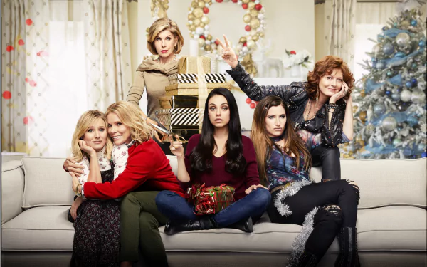 Cheryl Hines Christine Baranski Susan Sarandon Kathryn Hahn Kristen Bell Mila Kunis movie A Bad Moms Christmas HD Desktop Wallpaper | Background Image