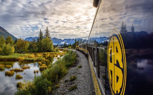 Vehicles Train Landscape Reflection HD Wallpaper | Background Image