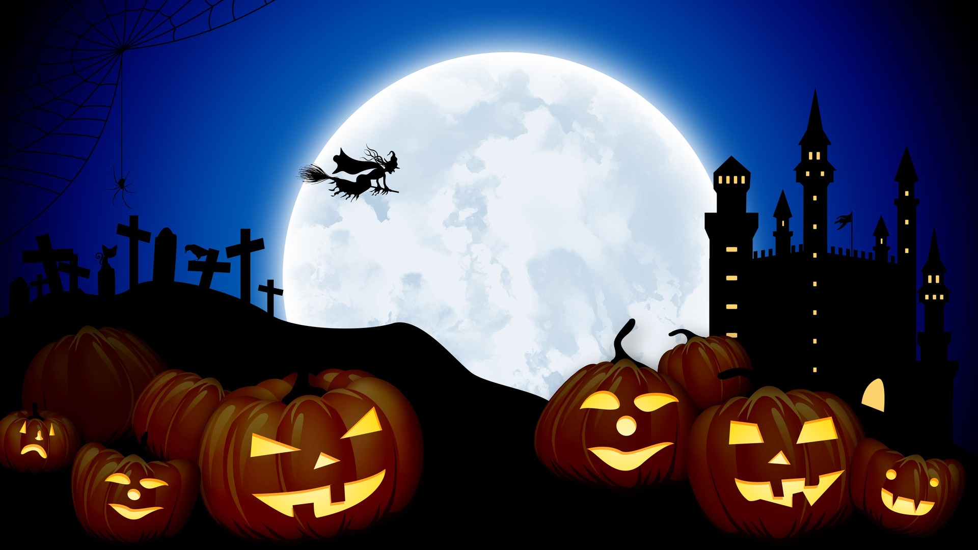 Premium AI Image  Realistic night halloween party pumpkin light and horror  moment background and wallpaper