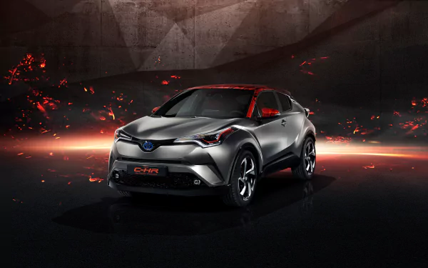 SUV silver car car Toyota vehicle Toyota C-HR HD Desktop Wallpaper | Background Image