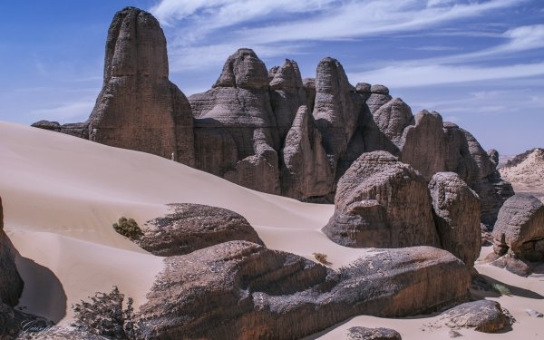 Nature Desert Africa Algeria National Park Sahara Sand Tassili N'Ajjer Dune Tadrart HD Wallpaper | Background Image