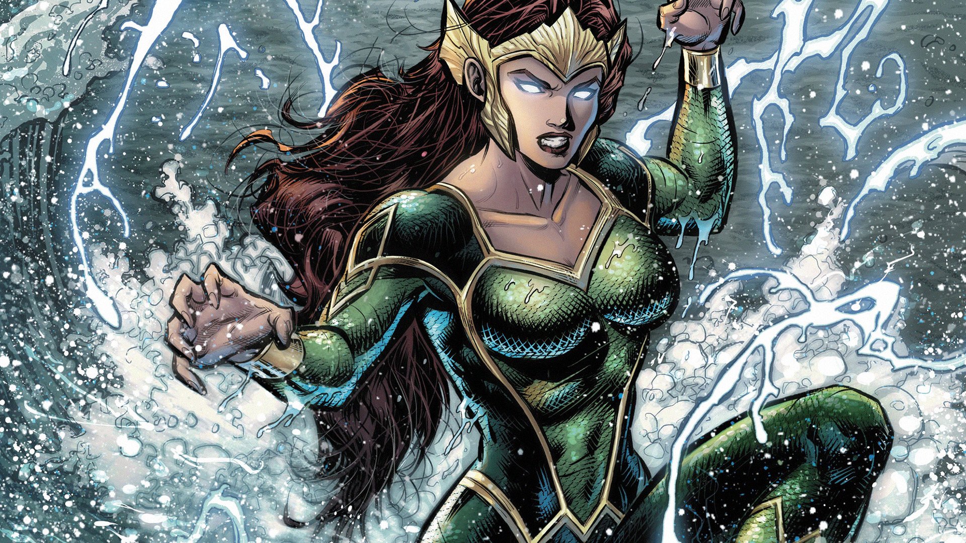 Download Dc Comics Aquaman Mera Dc Comics Comic Hd Wallpaper