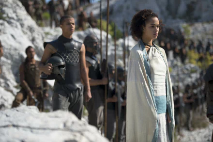 Jacob Anderson Grey Worm Nathalie Emmanuel Missandei (Game Of Thrones) TV Show Game Of Thrones HD Desktop Wallpaper | Background Image