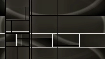 HD PC desktop wallpaper featuring an abstract geometric design of grey squares and rectangles separated by black and white lines.