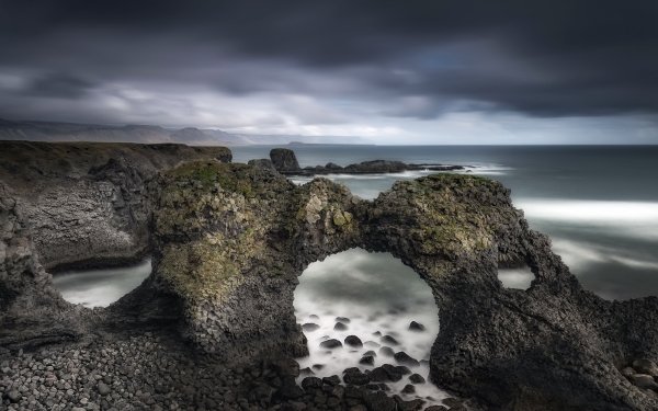 Earth Arch Nature Ocean Horizon Coastline HD Wallpaper | Background Image
