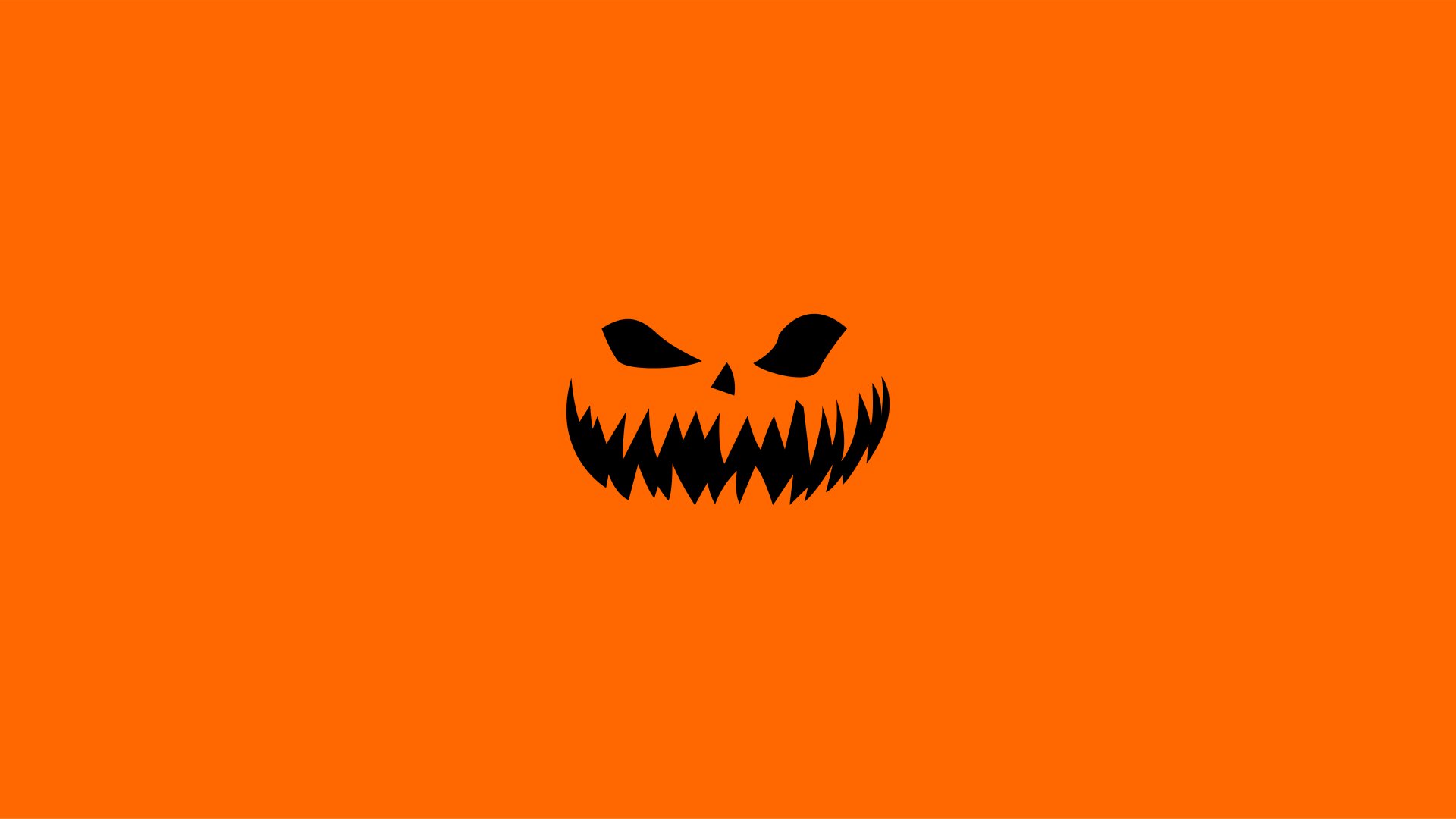 Minimalist Halloween Vibe - 8K Ultra HD Orange Wallpaper