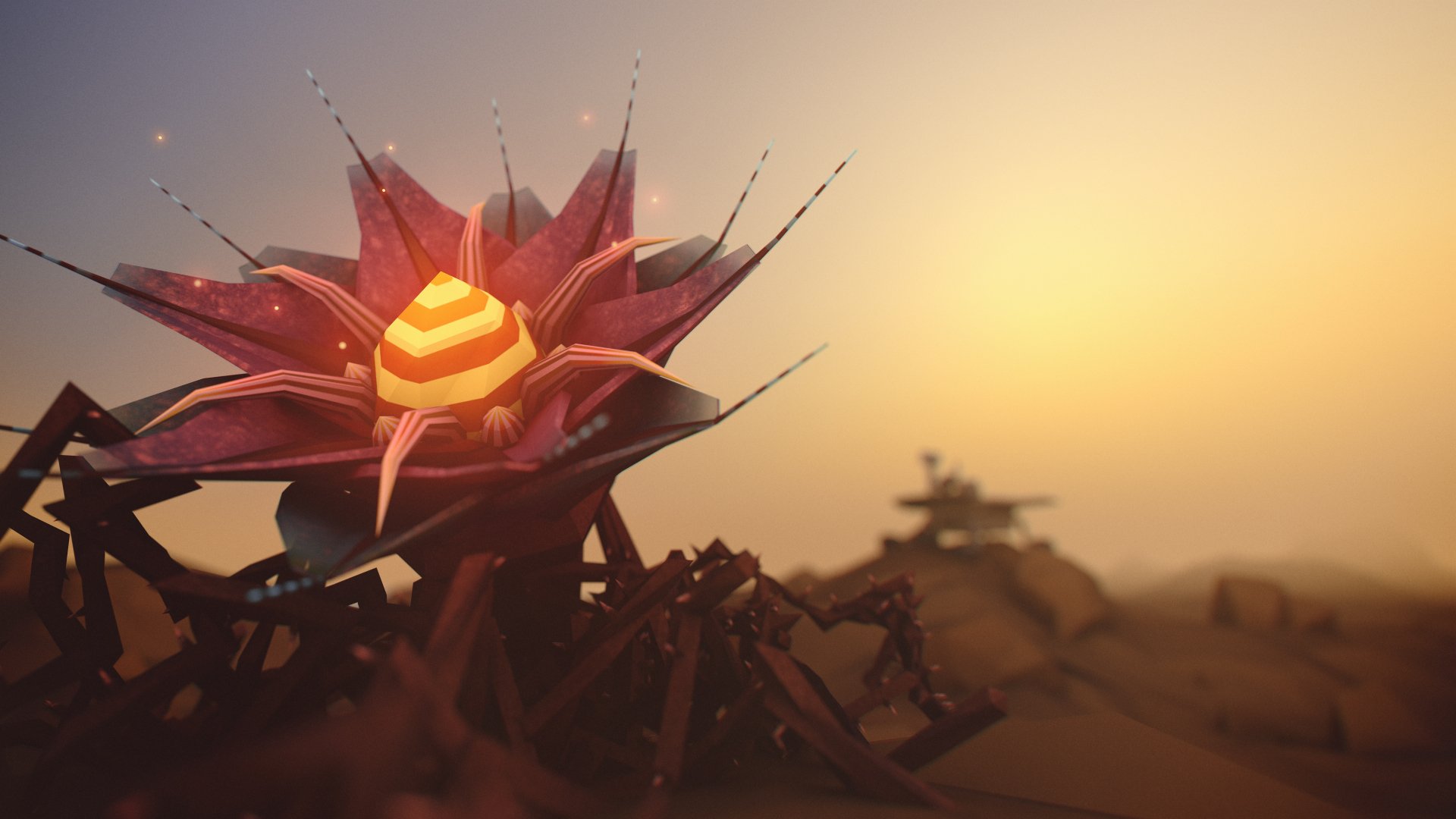 Download Low Poly Artistic Flower 4k Ultra HD Wallpaper