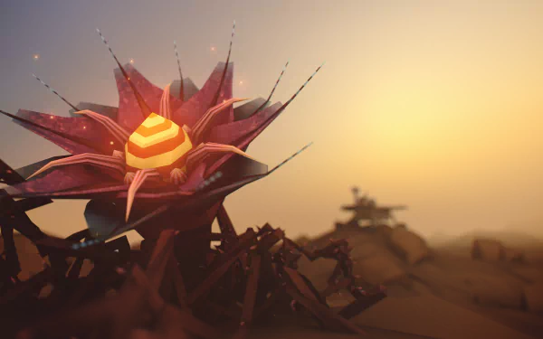 low poly artistic flower HD Desktop Wallpaper | Background Image