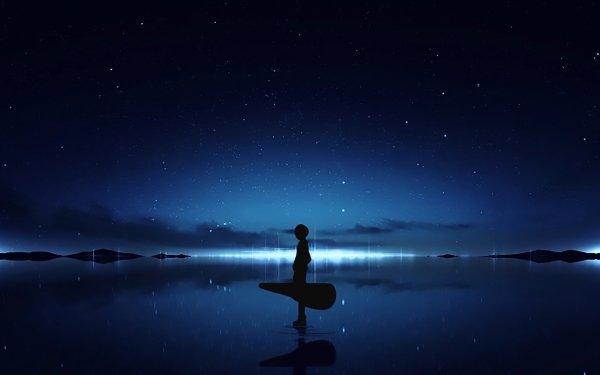 Anime Original Light Night Stars HD Wallpaper | Background Image