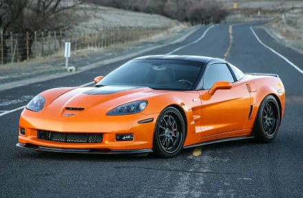 orange car car Chevrolet Chevrolet Corvette vehicle Chevrolet Corvette Z06 HD Desktop Wallpaper | Background Image
