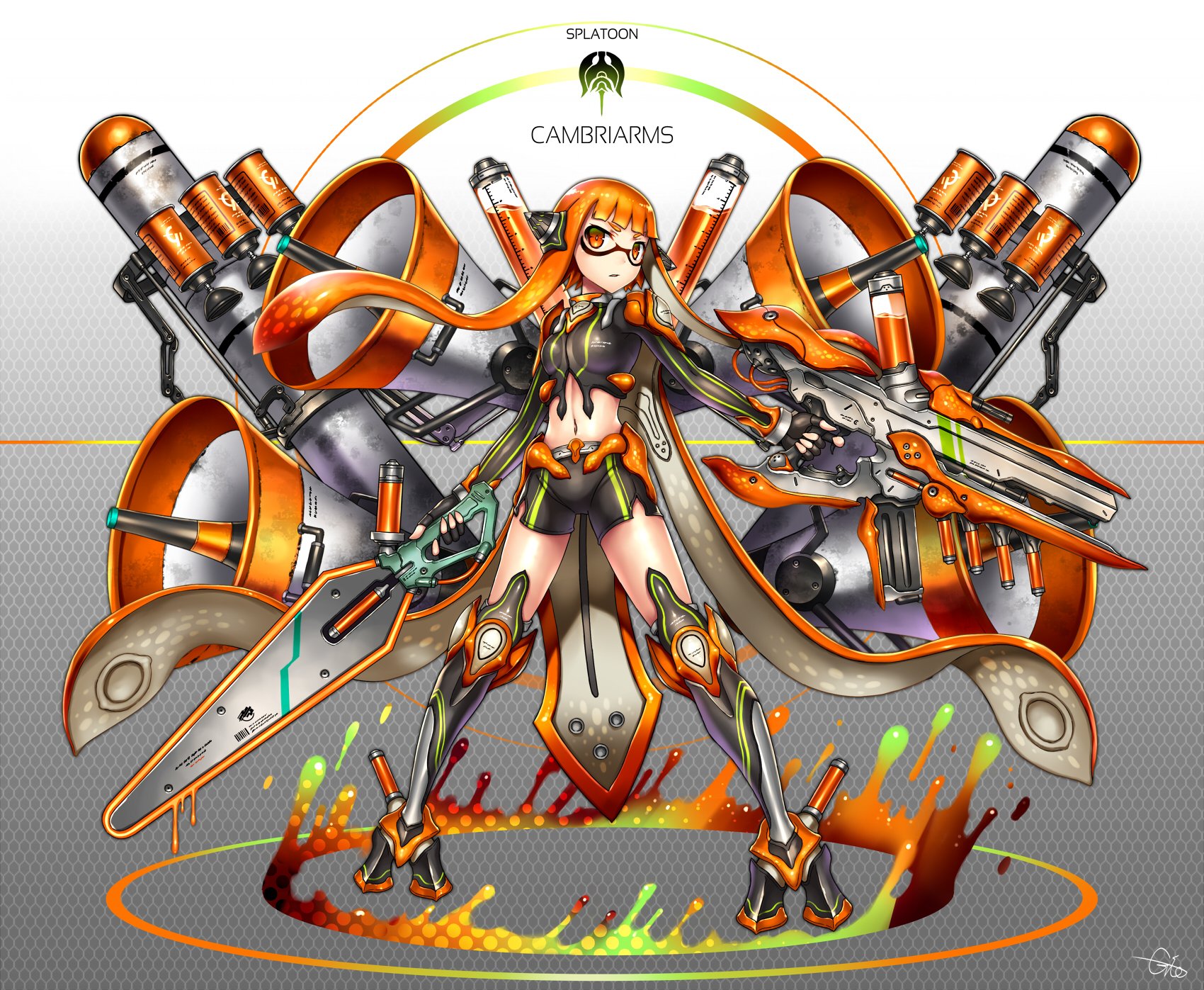 Mecha Inkling HD Wallpaper – Splatoon Battle Ready by Gia | 1700x1397 ...