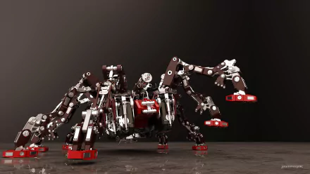 3D CGI high-tech robotic machine with multiple articulated arms in a sleek design, rendered in 4K Ultra HD for a sci-fi PC desktop background.