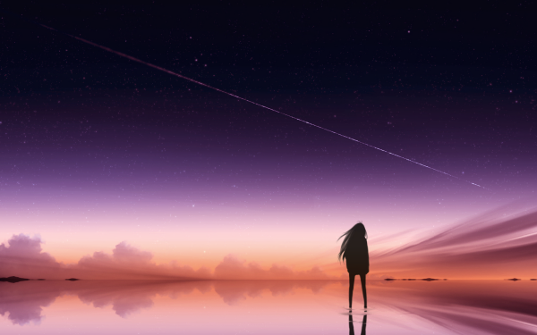 Anime Original Evening Stars Comet HD Wallpaper | Background Image