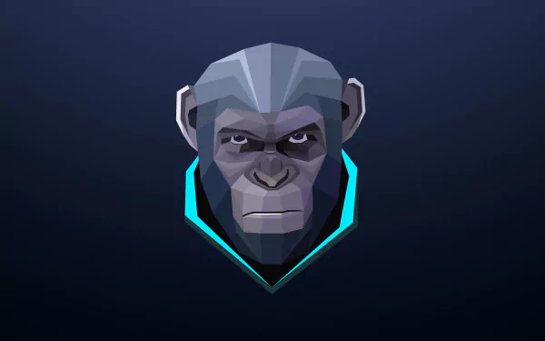 polygon monkey Abstract facets HD Desktop Wallpaper | Background Image