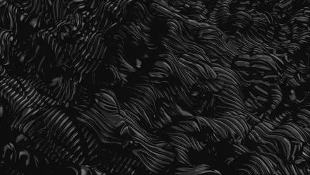 Abstract black textured surface with intricate swirling patterns in 4K Ultra HD, designed as a PC desktop wallpaper and background.