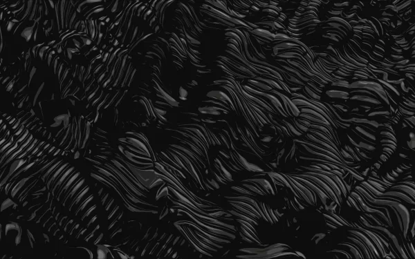 Abstract black textured surface with intricate swirling patterns in 4K Ultra HD, designed as a PC desktop wallpaper and background.