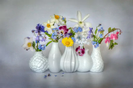 colorful vase man made flower HD Desktop Wallpaper | Background Image