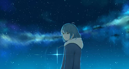 sky aurora australis star night Anime Original anime night Sky Anime HD Desktop Wallpaper | Background Image