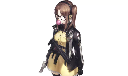 headphones jacket glasses pistol weapon gun Heckler & Koch MP5 dress Anime Original HD Desktop Wallpaper | Background Image