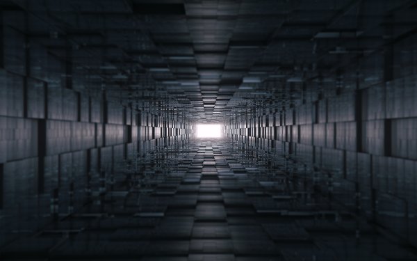 Abstracto Oscuro Geometría Formas Túnel Fondo de pantalla HD | Fondo de Escritorio