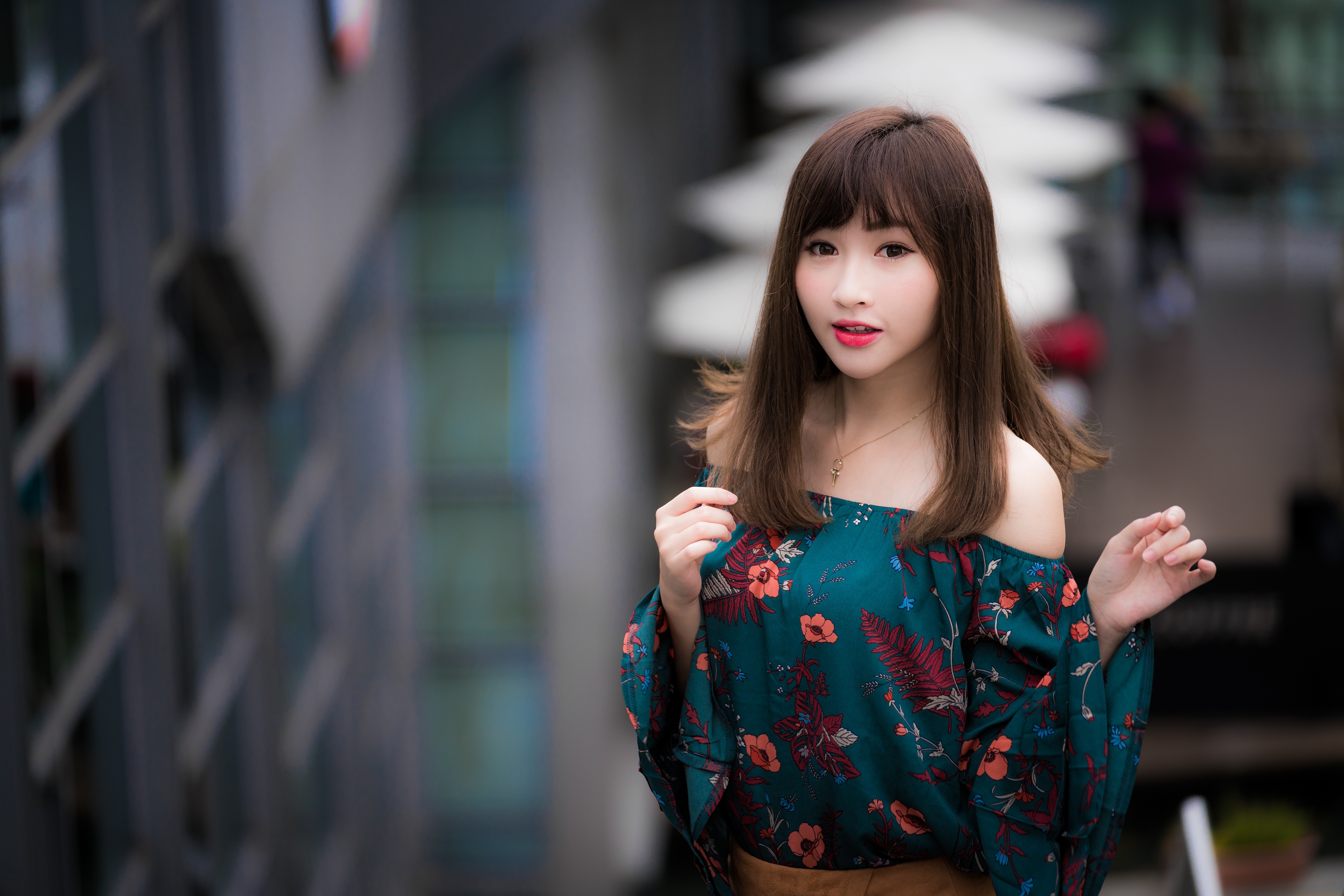 Download Depth Of Field Brunette Lipstick Model Woman Asian 4k Ultra HD ...