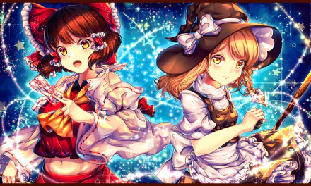Marisa Kirisame Reimu Hakurei Anime Touhou HD Desktop Wallpaper | Background Image
