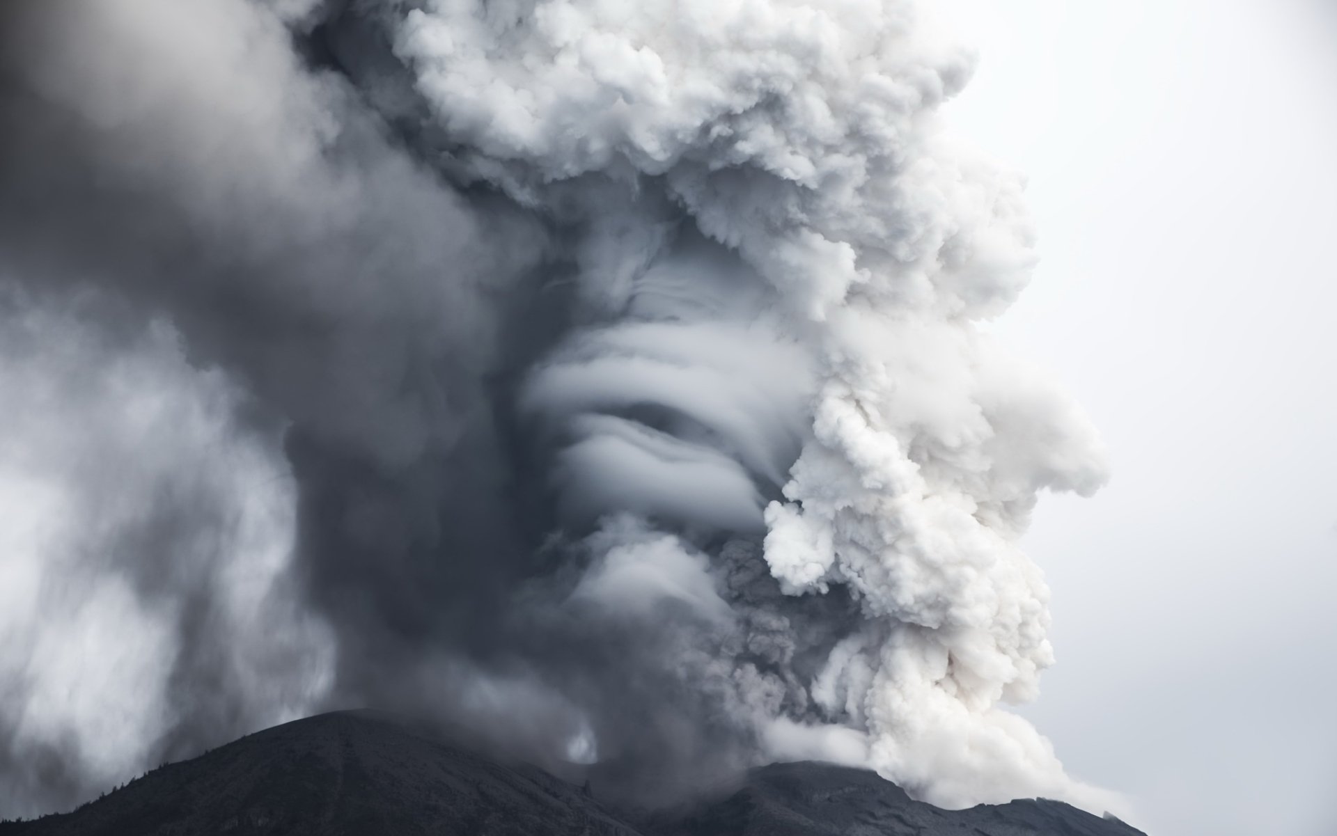 Download Smoke Eruption Bali Nature Volcano HD Wallpaper