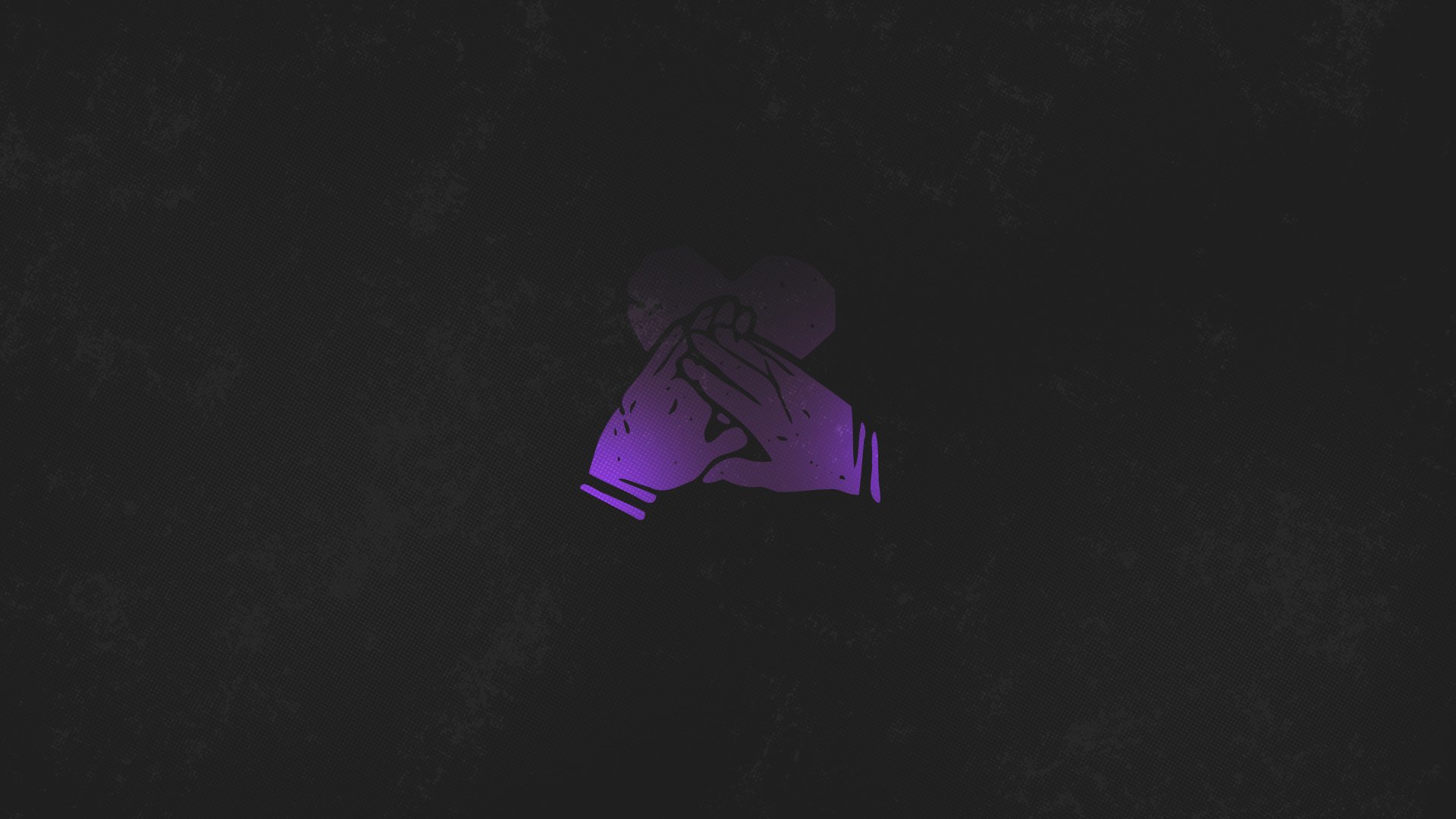Minimalist 8K Ultra HD Dead by Daylight wallpaper: purple-lit Empathy symbol centered on textured black background, Minimalist Gaming aesthetic.