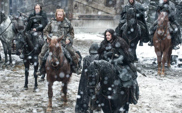 Ben Crompton Kristofer Hivju Kit Harington Jon Snow Tormund Giantsbane Dolorous Edd TV Show Game Of Thrones HD Desktop Wallpaper | Background Image