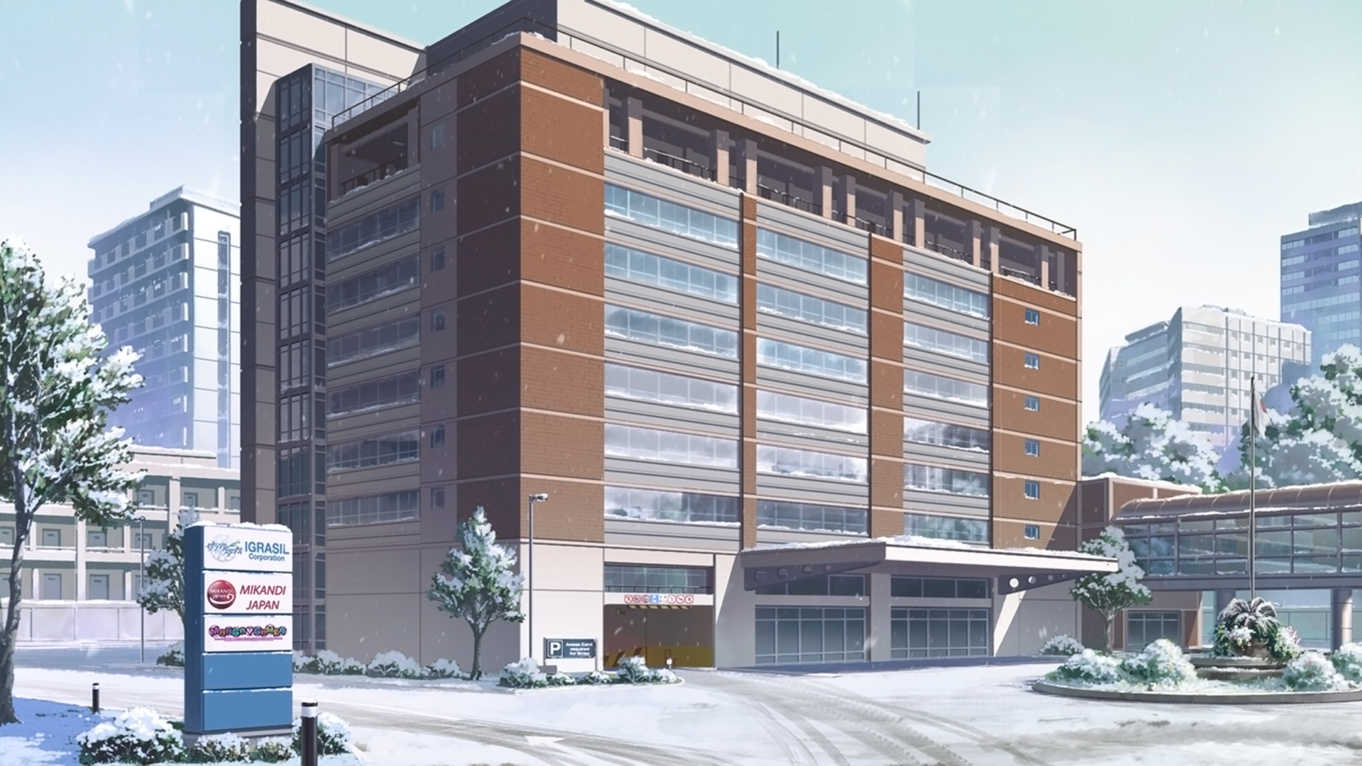 Download Anime Original City Winter Snow Winter Anime Anime City HD Wallpaper by Dao Dao