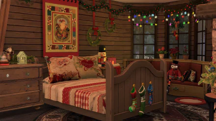  Child's Bedroom at Christmastime