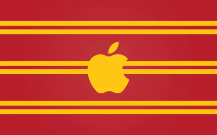  Apple Logo in Gryffindor Colors