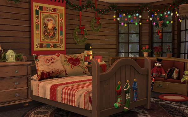  Child's Bedroom at Christmastime