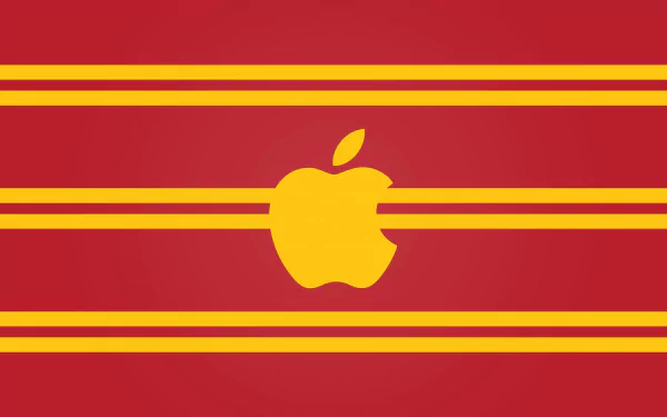  Apple Logo in Gryffindor Colors