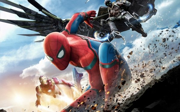 Movie Spider-Man: Homecoming Spider-Man Peter Parker Iron Man Tony Stark Vulture Adrian Toomes HD Wallpaper | Background Image