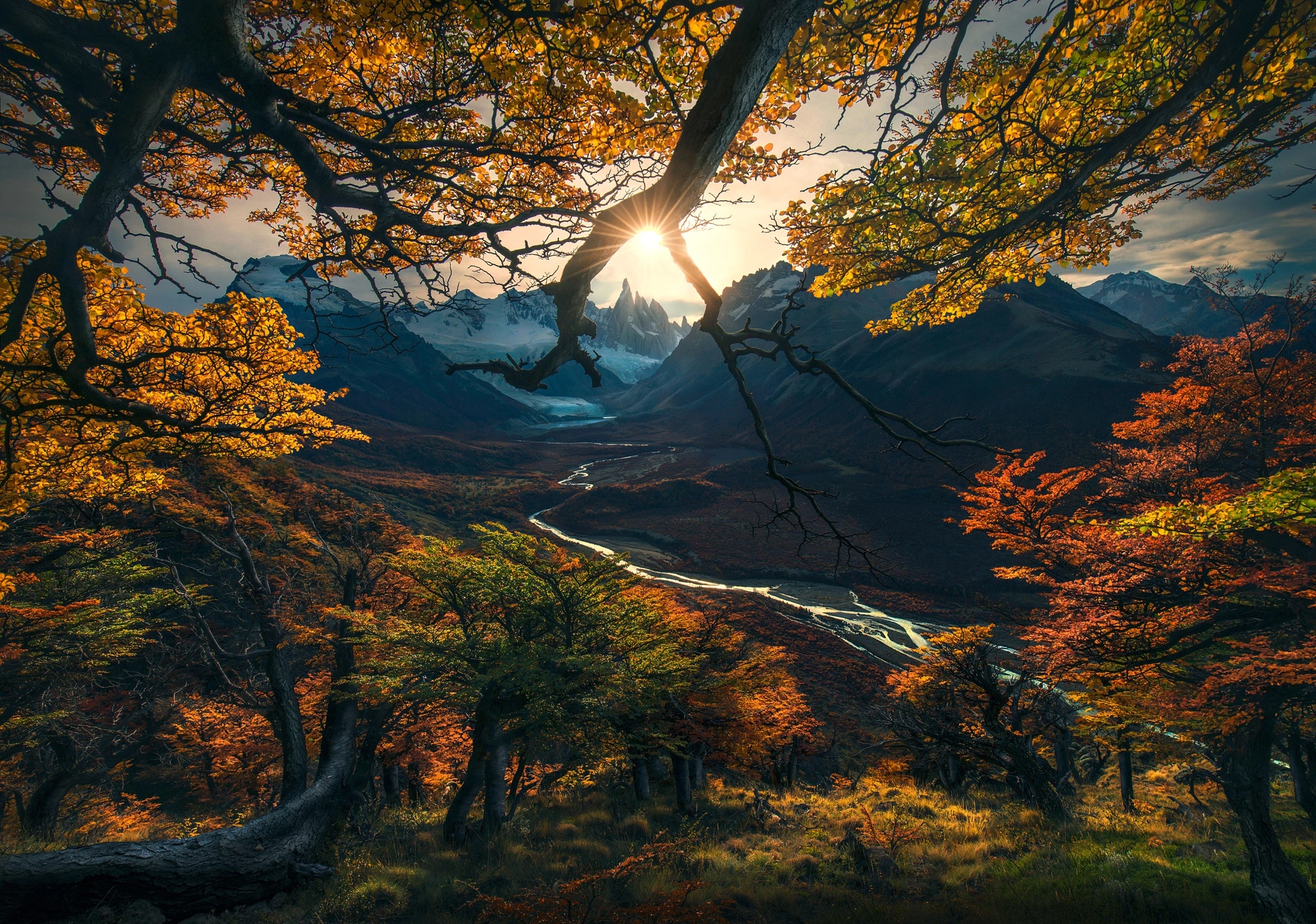 Autumn River Valley HD Wallpaper